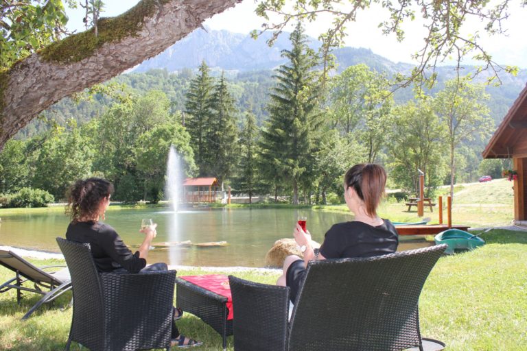 Étape au bord du lac de La Neyrette