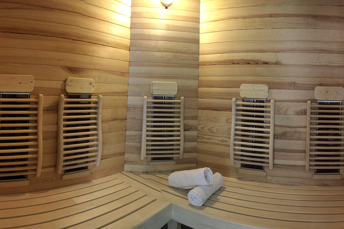 Sauna de l'espace détente de La Neyrette